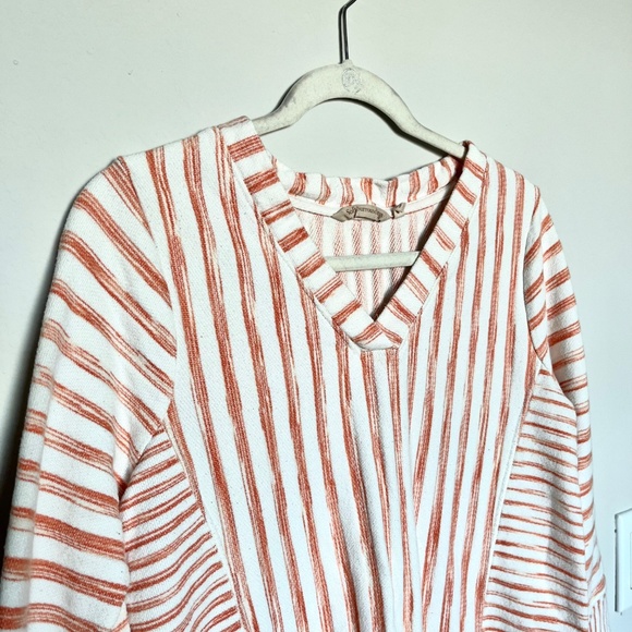 Soft Surroundings Briza Stripe Knit Tunic Cotton-blend Terry with Pockets Size M - Picture 6 of 8